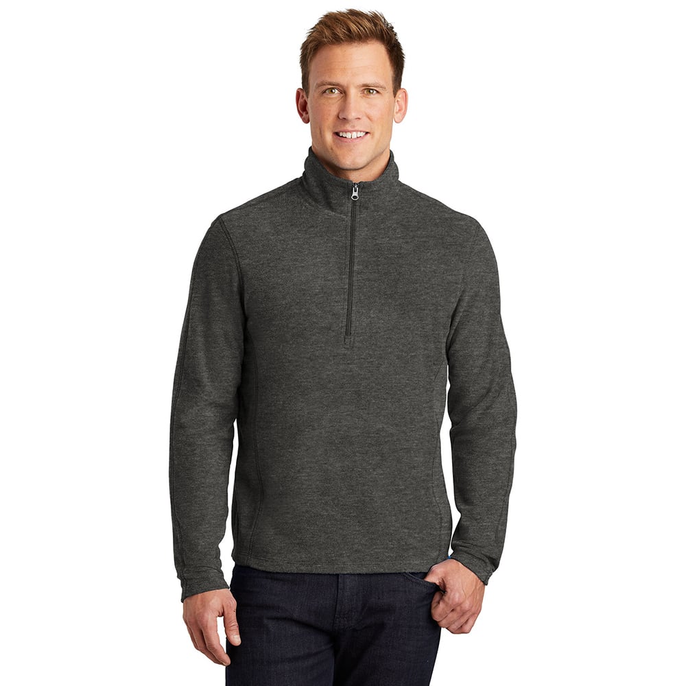 Port Authority F234 Lightweight Heather Microfleece Half Zip Pullover