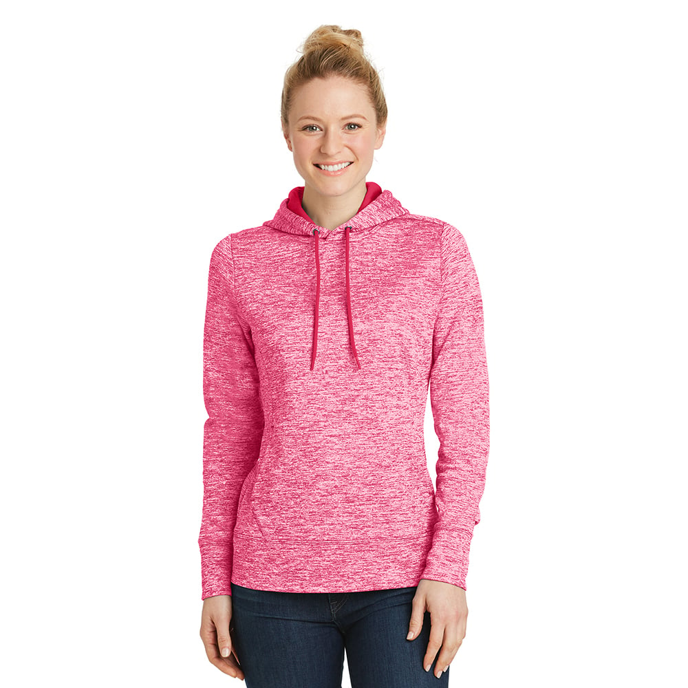 Sport-Tek LST225 PosiCharge Women's Electric Heather Hooded Pullover
