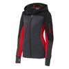 Sport-Tek LST245 Women's Full-Zip Hooded Jacket with Contrast Piping