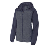 Sport-Tek LST40 Women's Heather Raglan Jacket with Hood