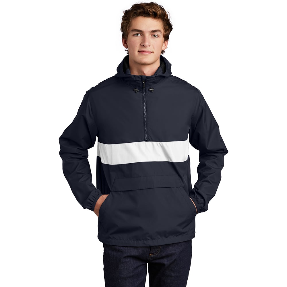 Sport-Tek JST65 Water-Resistant Zipped Pocket Anorak