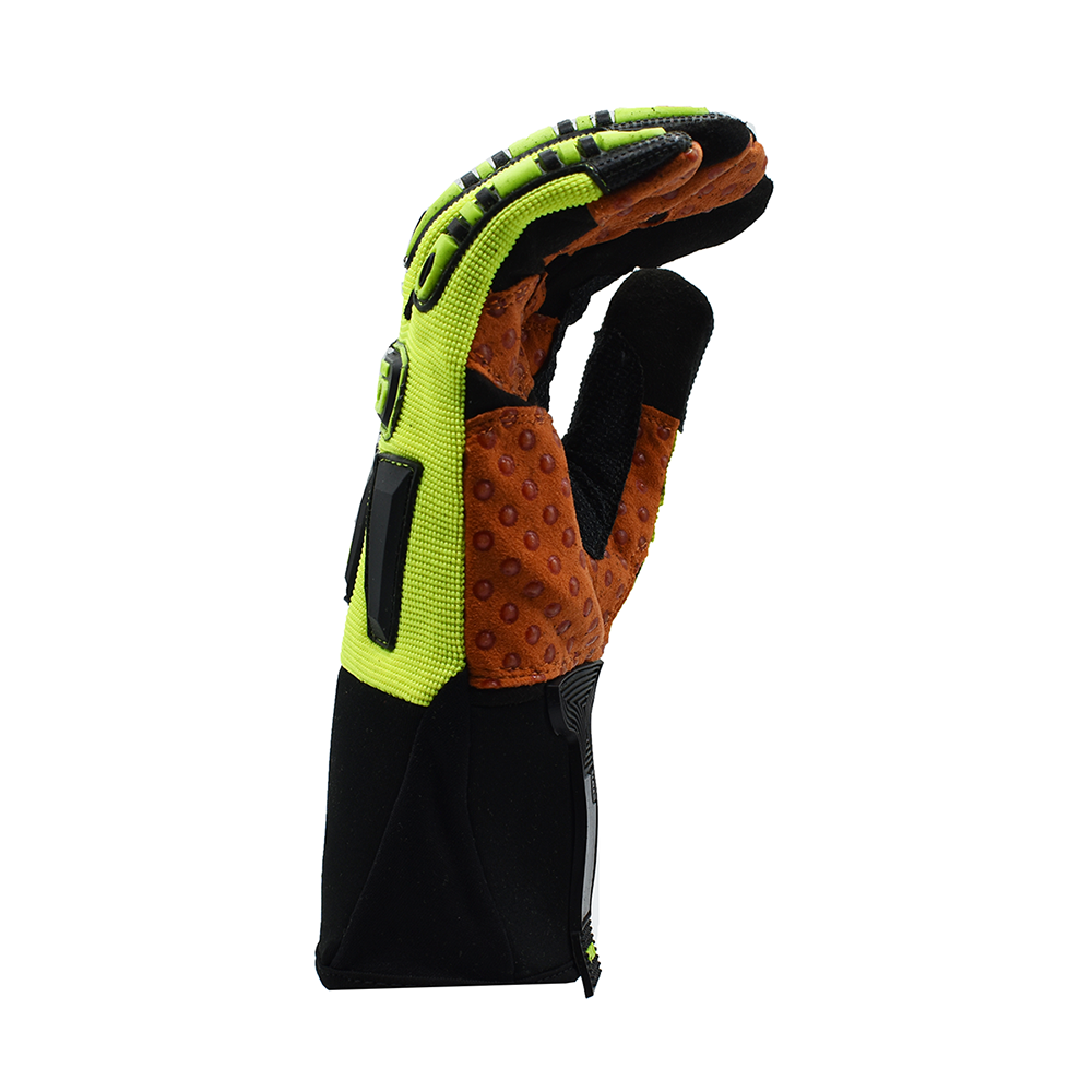 OGRE™ Hi Vis Spandex/Synthetic Leather Gloves with Dots, 1 pair