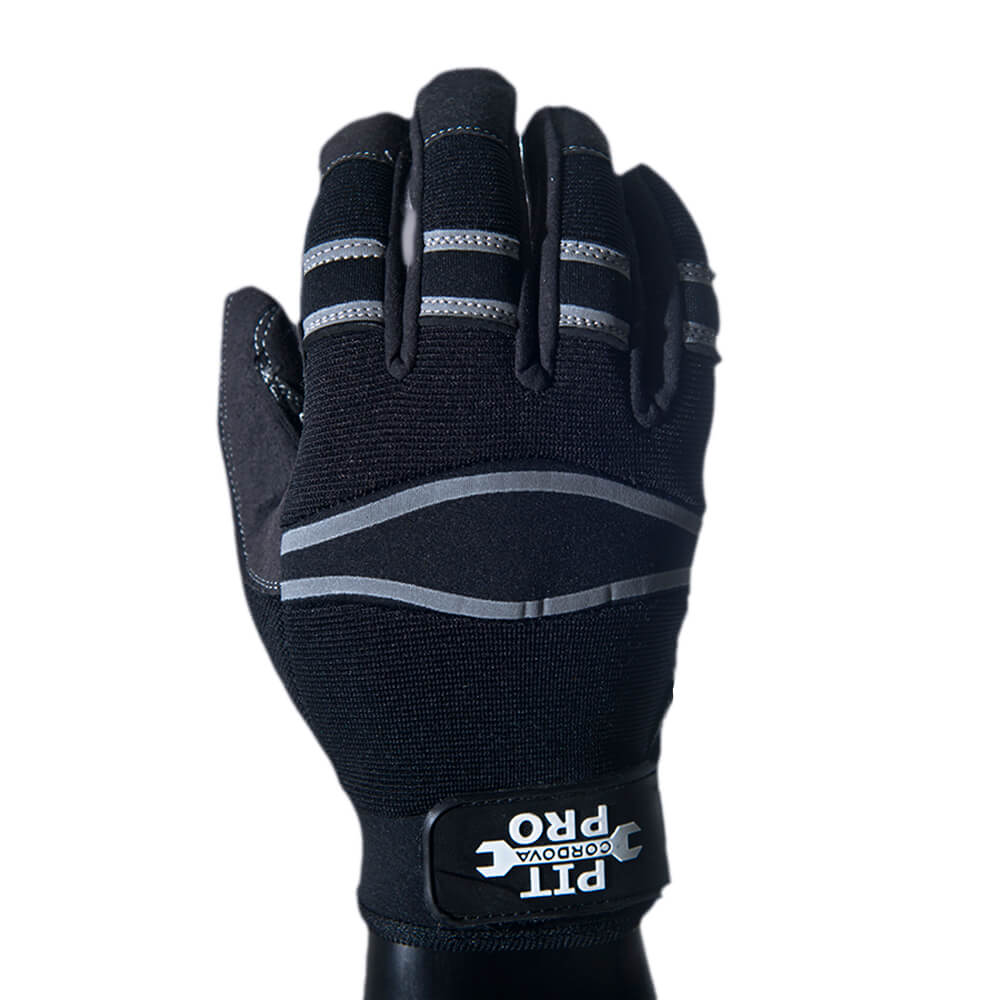 PIT-PRO™ Spandex/Synthetic Leather Gloves with Reinforced Fingertips, 1 dozen (12 pairs)