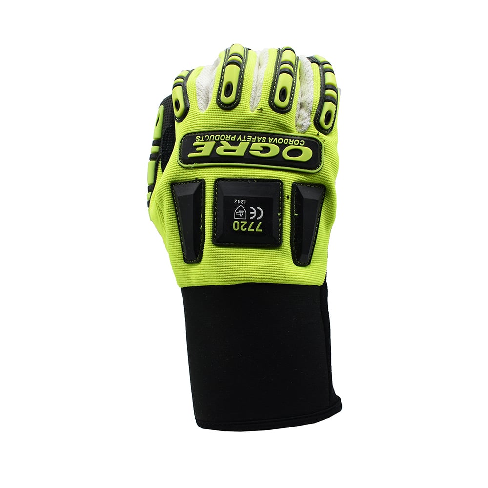 OGRE™ Hi Vis Spandex/Canvas Gloves with Reinforced Wear Areas, 1 pair