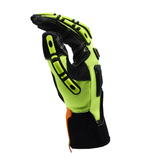 OGRE-KV™ Hi Vis Synthetic Leather Gloves with TPR Fingers + Neoprene Cuff, 1 pair