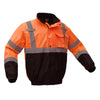 Hi Vis Waterproof Bomber Jacket with Black Bottom, Class 3