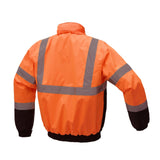 Hi Vis Waterproof Bomber Jacket with Black Bottom, Class 3