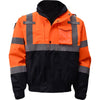 Hi Vis Waterproof 3-in-1 Bomber Jacket with Ripstop Bottom, Class 3