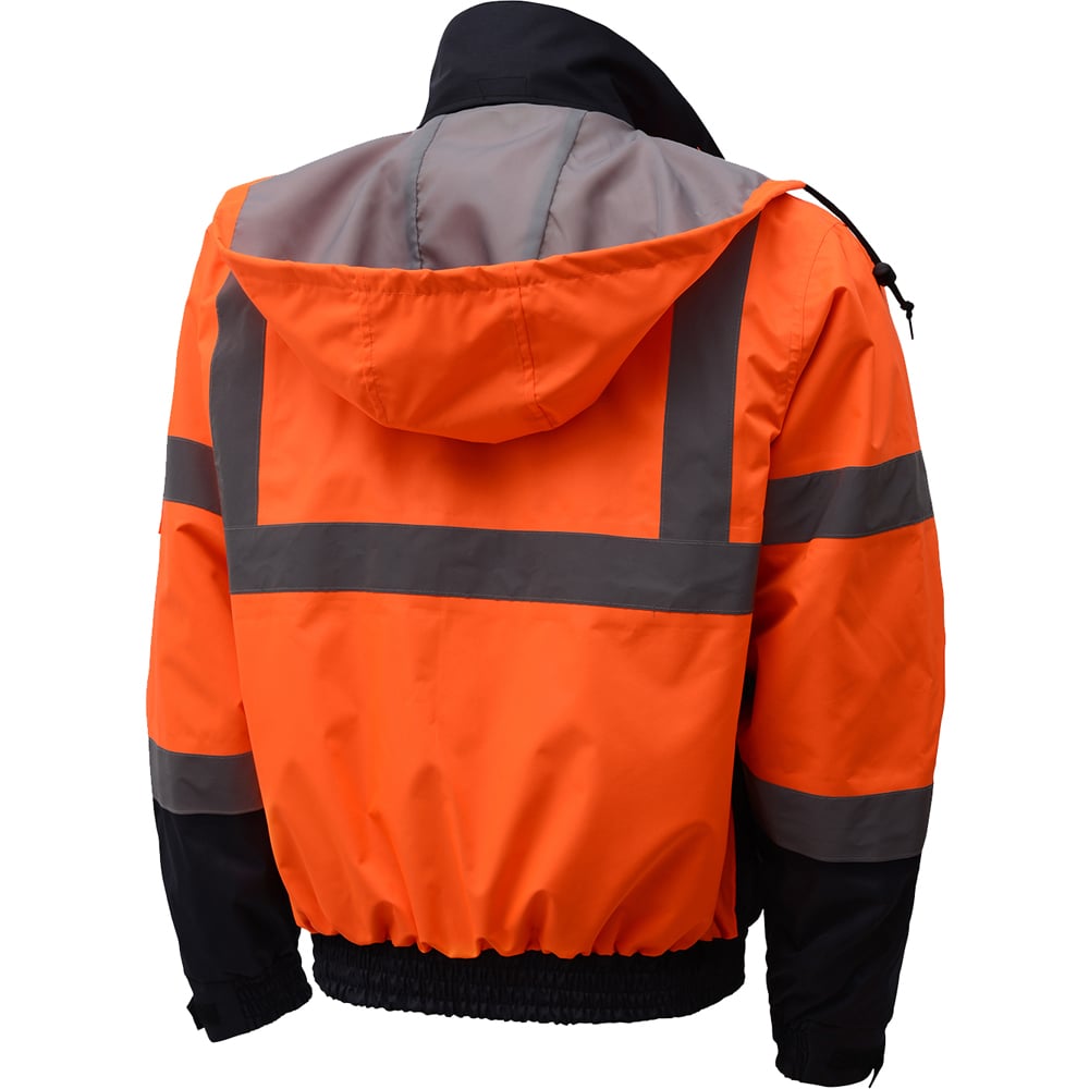 Hi Vis Waterproof 3-in-1 Bomber Jacket with Ripstop Bottom, Class 3