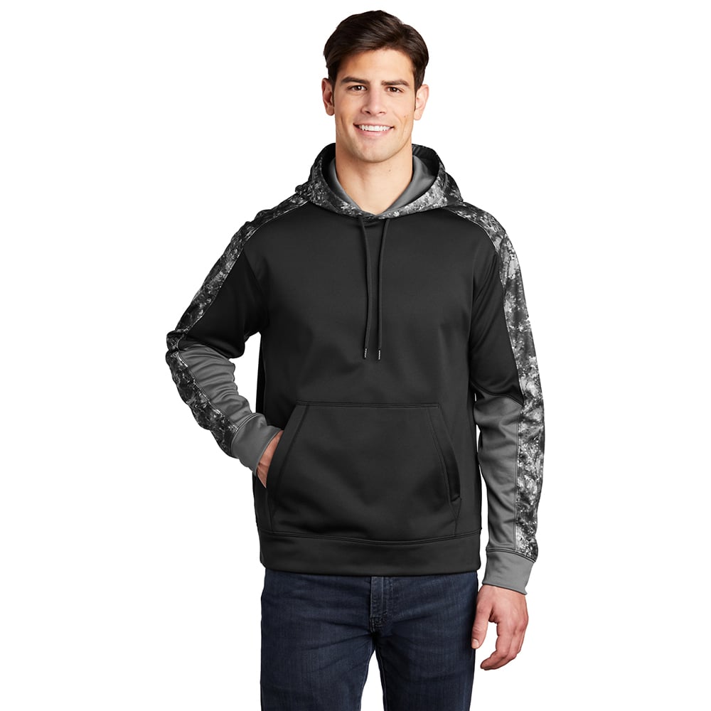 Sport-Tek ST231 Sport-Wick Mineral Freeze Colorblock Hooded Pullover