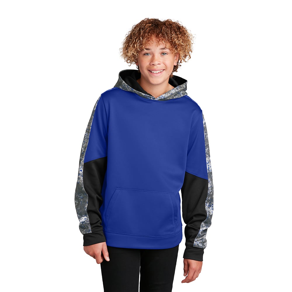 Sport-Tek YST231 Youth Sport-Wick Mineral Freeze Hooded Pullover