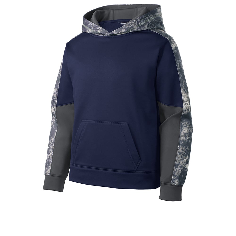 Sport-Tek YST231 Youth Sport-Wick Mineral Freeze Hooded Pullover