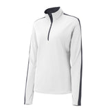 Sport-Tek LST861 Sport-Wick Textured Women's Contrast 1/4-Zip Pullover