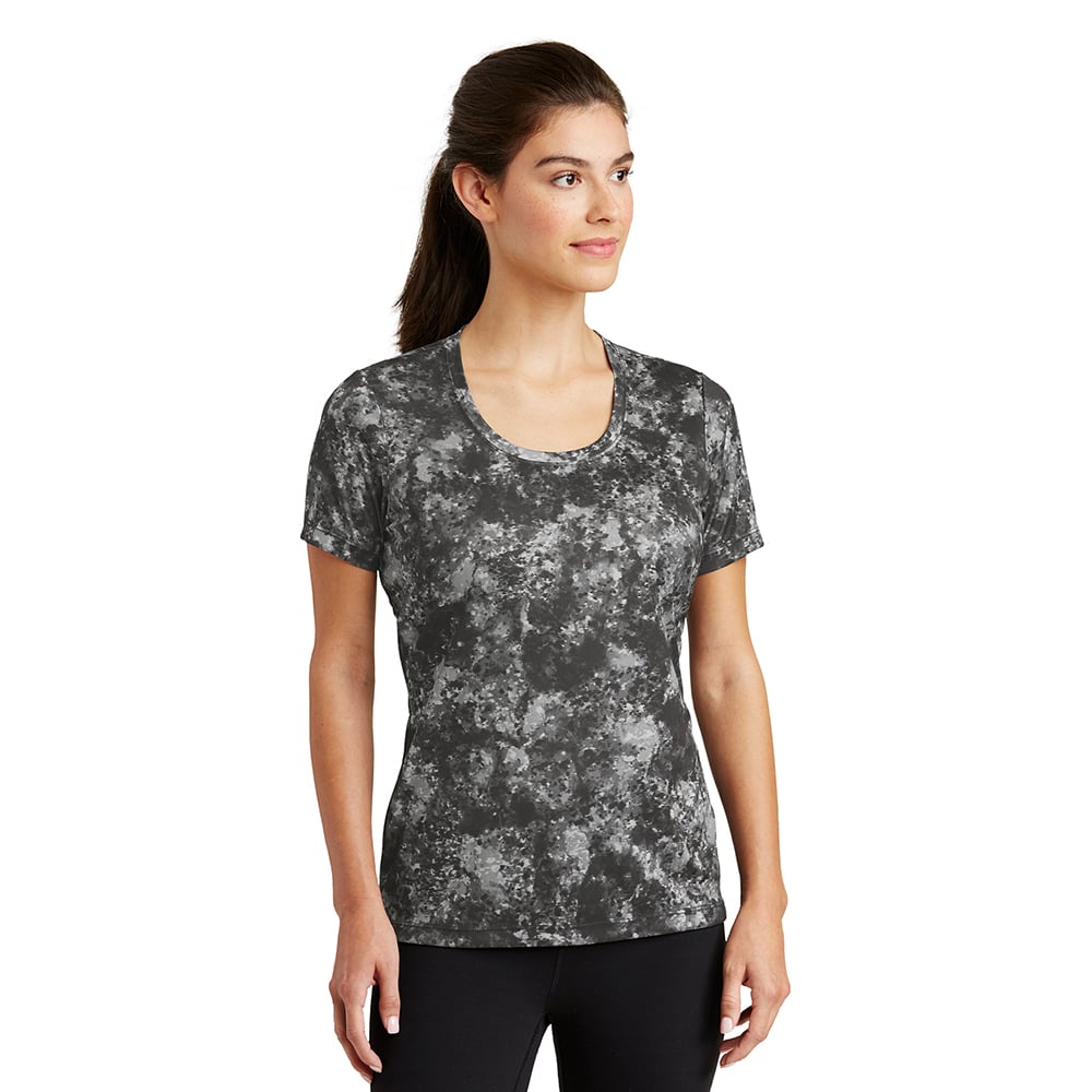 Sport-Tek LST330 Women's Mineral Freeze Scoop Neck T-Shirt