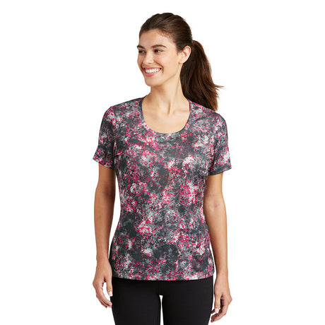 Sport-Tek LST330 Women's Mineral Freeze Scoop Neck T-Shirt