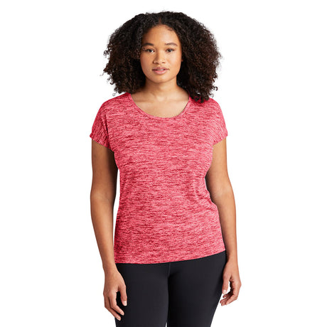 Sport-Tek LST390 PosiCharge Women's Heather Dolman Sleeve Tee