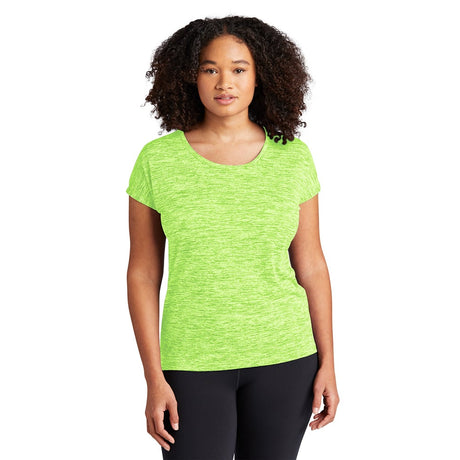 Sport-Tek LST390 PosiCharge Women's Heather Dolman Sleeve Tee