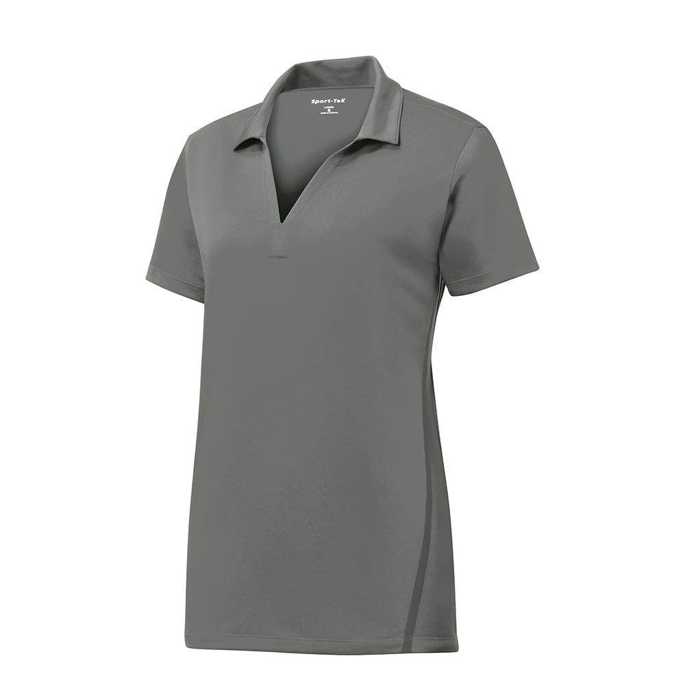 Sport-Tek LST620 PosiCharge Women's Two-Tone Y-Neck Tough Polo