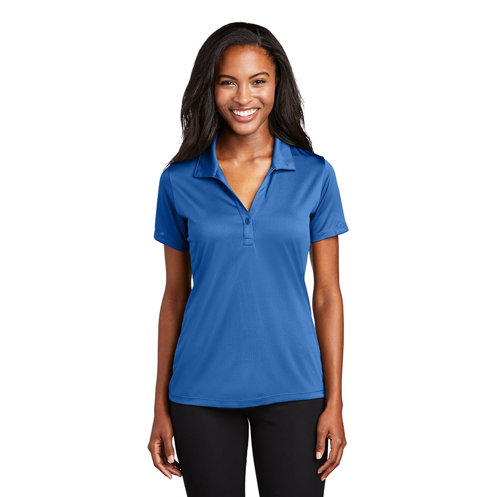 Sport-Tek LST630 PosiCharge Women's Embossed Y-Neck Tough Polo