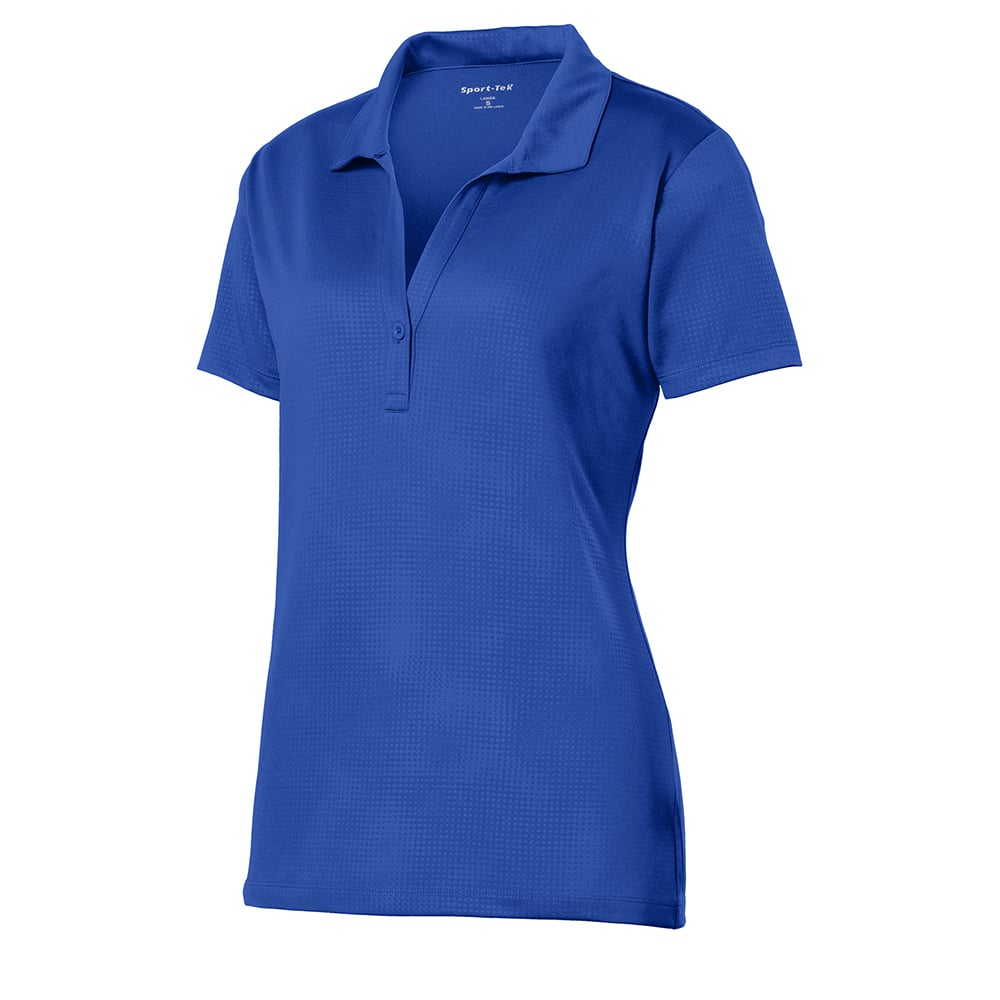 Sport-Tek LST630 PosiCharge Women's Embossed Y-Neck Tough Polo