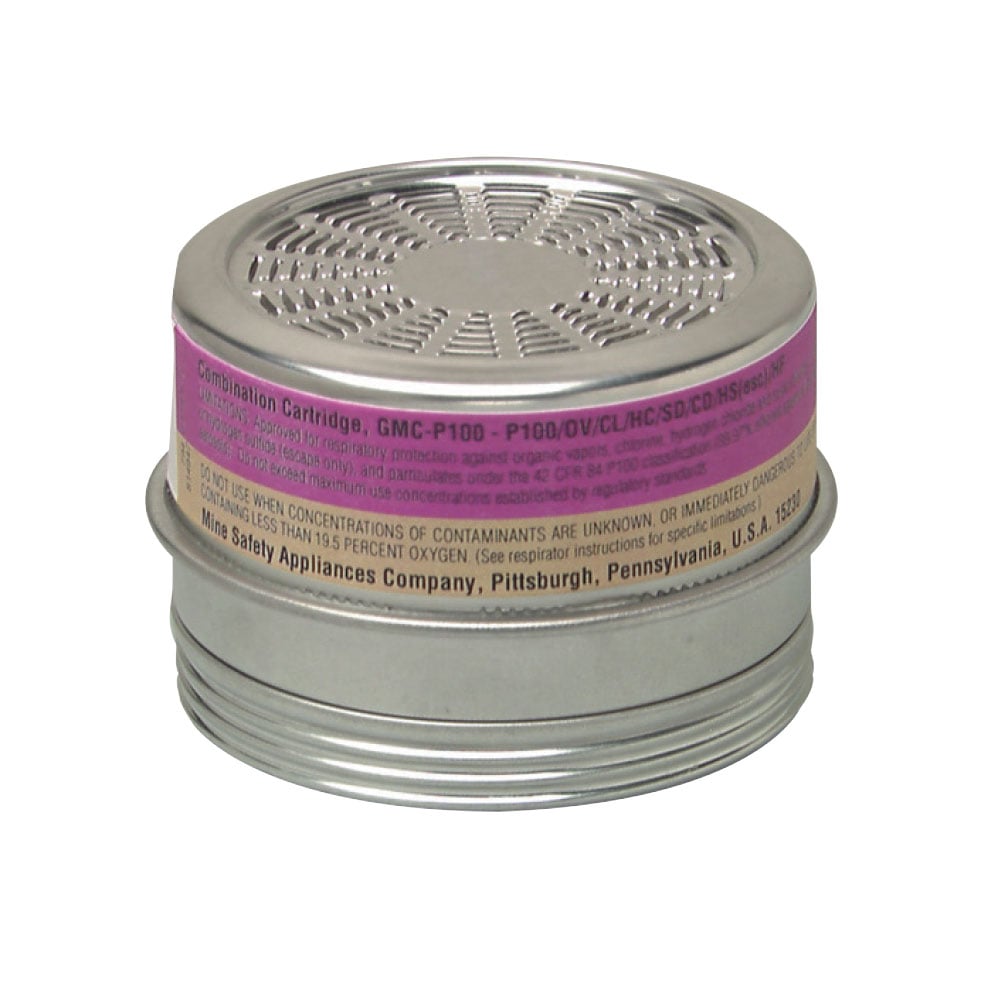 MSA 815180 Comfo® Respirator Cartridge for OV & Acid Gas GMC-P100, 1 pack (6 cartridges)