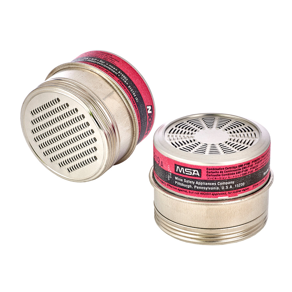 MSA 815184 Comfo Respirator Cartridge for Iodine Vapor GMI-P100, 1 pack (6 cartridges)
