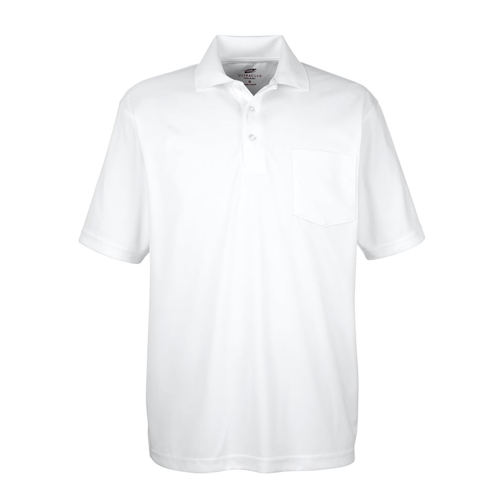 UltraClub Cool & Dry 8210P Mesh Piqué® Polo with Chest Pocket