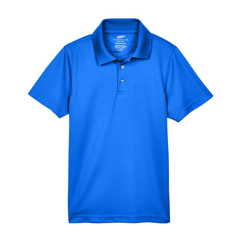 UltraClub Cool & Dry 8210Y Youth Mesh Piqué® Polo