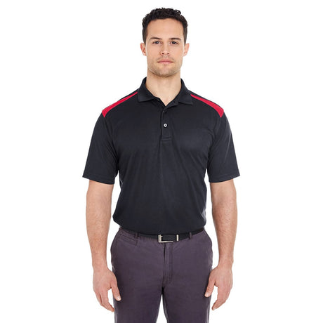 UltraClub Cool & Dry 8215 Two-Tone Mesh Piqué Polo