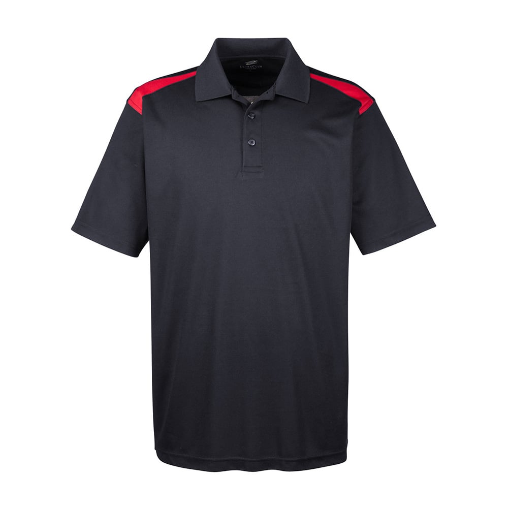 UltraClub Cool & Dry 8215 Two-Tone Mesh Piqué Polo