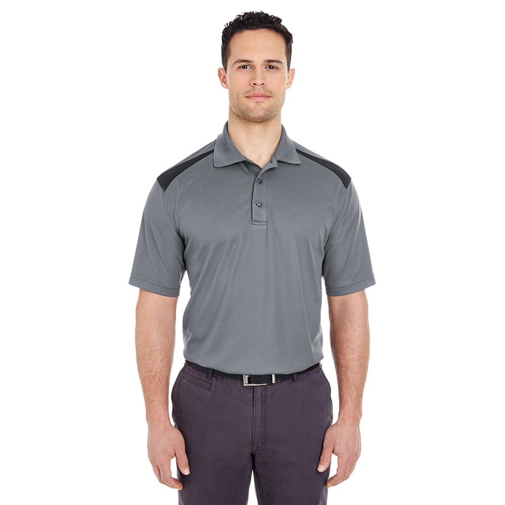 UltraClub Cool & Dry 8215 Two-Tone Mesh Piqué Polo