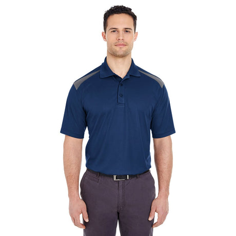 UltraClub Cool & Dry 8215 Two-Tone Mesh Piqué Polo