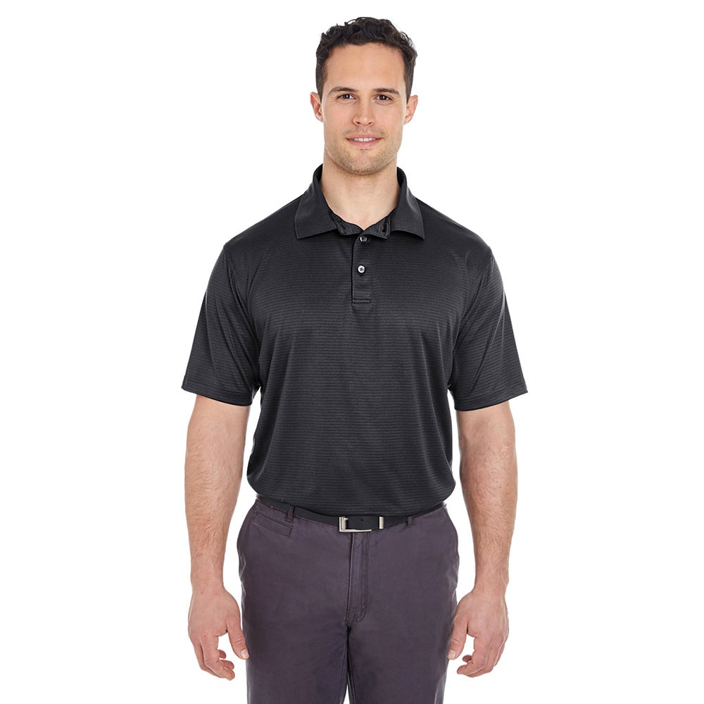 UltraClub Cool & Dry 8220 Men's Jacquard Stripe Polo