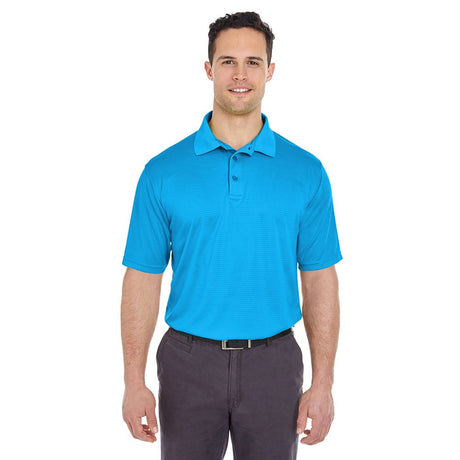 UltraClub Cool & Dry 8220 Men's Jacquard Stripe Polo