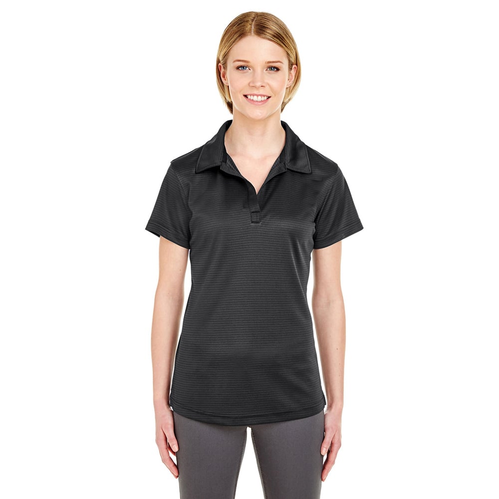 UltraClub Cool & Dry 8220L Ladies' Jacquard Stripe Polo