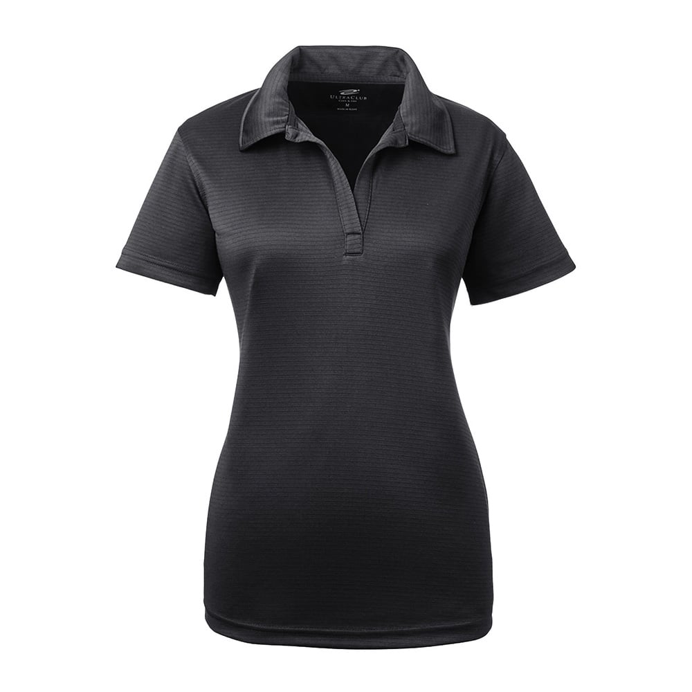 UltraClub Cool & Dry 8220L Ladies' Jacquard Stripe Polo