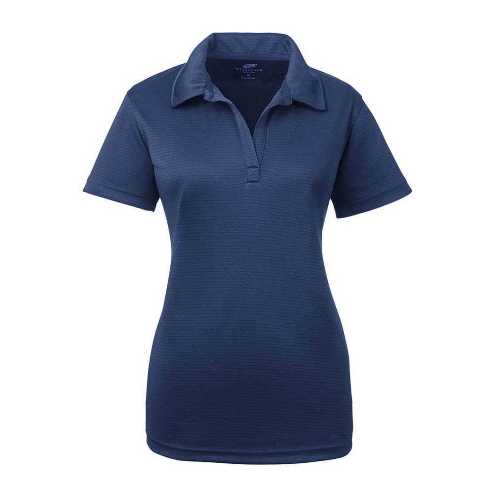 UltraClub Cool & Dry 8220L Ladies' Jacquard Stripe Polo