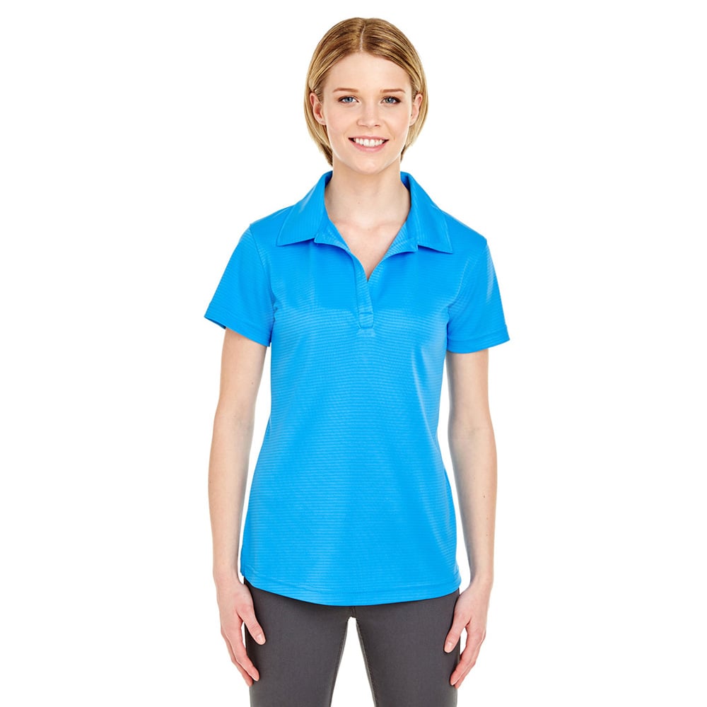 UltraClub Cool & Dry 8220L Ladies' Jacquard Stripe Polo