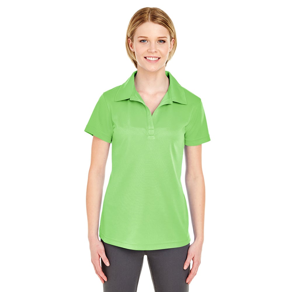 UltraClub Cool & Dry 8220L Ladies' Jacquard Stripe Polo