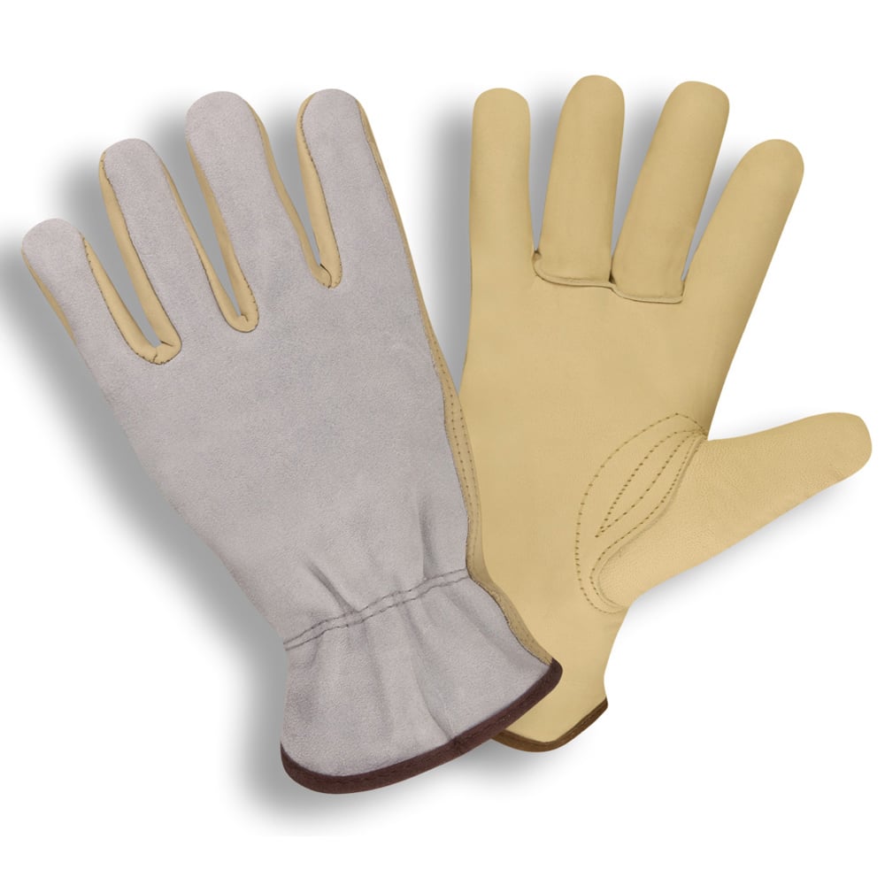 Cordova Cowhide Gloves with Split Leather Back + Patch Palm, 1 dozen (12 pairs)