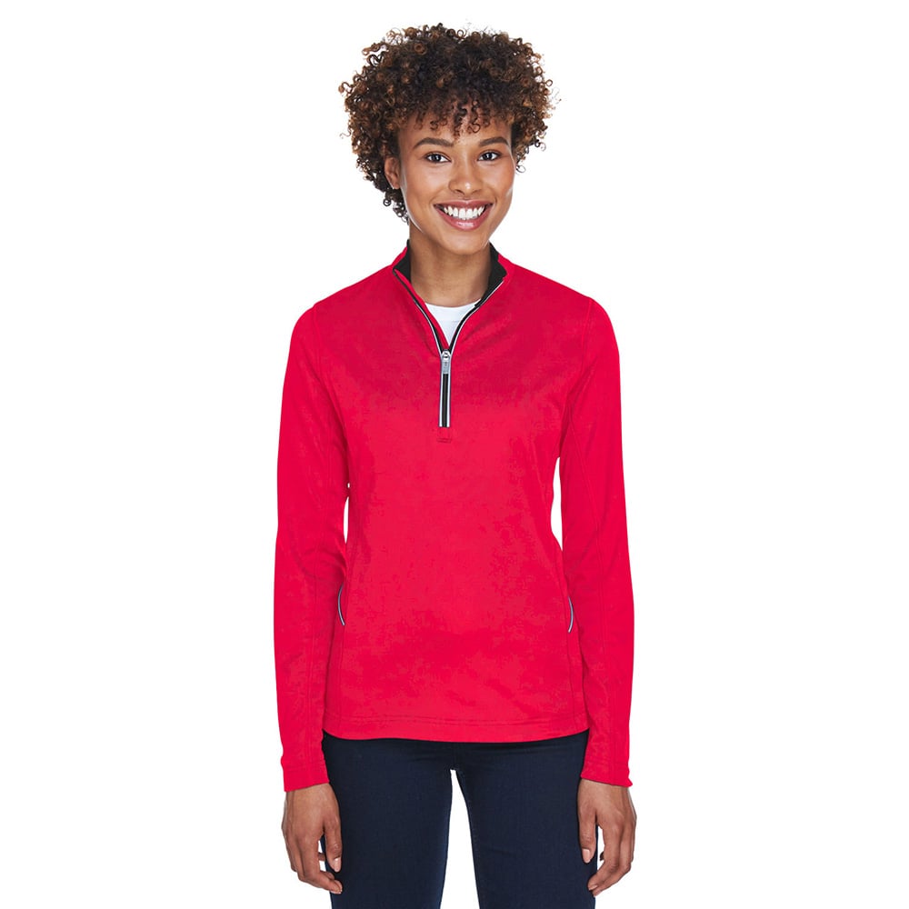 UltraClub Cool & Dry 8230L Ladies' Sport Quarter-Zip Pullover