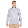 UltraClub 8237 Men's Two-Tone Keyhole Mesh Quarter-Zip Pullover