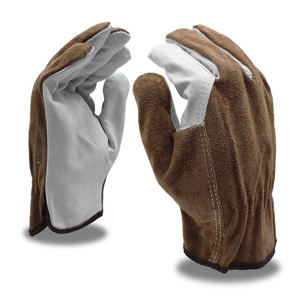 Cordova Cowhide Palm Gloves with Split Back & Grain Index Finger, 1 dozen (12 pairs)