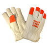 Cordova Hi Vis Cowhide Gloves with "Watch Your Hands" Imprint, 1 dozen (12 pairs)