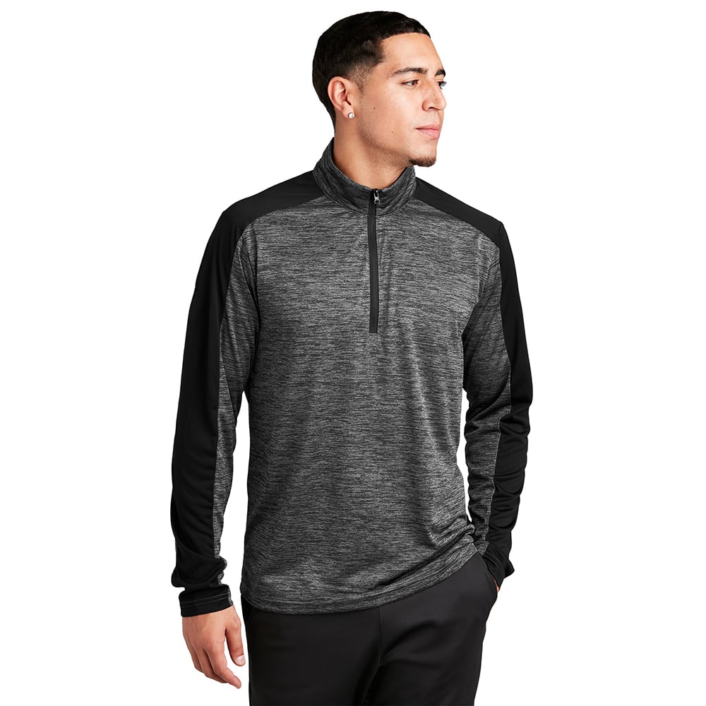 Sport-Tek ST397 PosiCharge Two-Tone Electric Heather 1/4 Zip Pullover