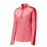 Sport-Tek LST397 PosiCharge Women's Heather Quarter-Zip Pullover