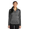 Sport-Tek LST397 PosiCharge Women's Heather Quarter-Zip Pullover