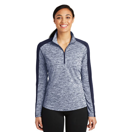 Sport-Tek LST397 PosiCharge Women's Heather Quarter-Zip Pullover