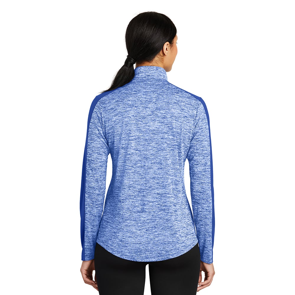 Sport-Tek LST397 PosiCharge Women's Heather Quarter-Zip Pullover