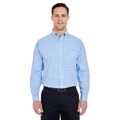 UltraClub 8385 Men's Medium-Check Woven Shirt